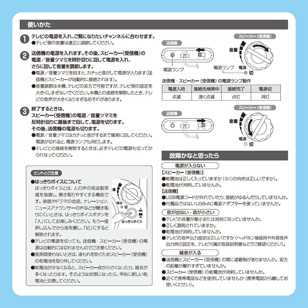 ワイヤレス耳もとスピーカー