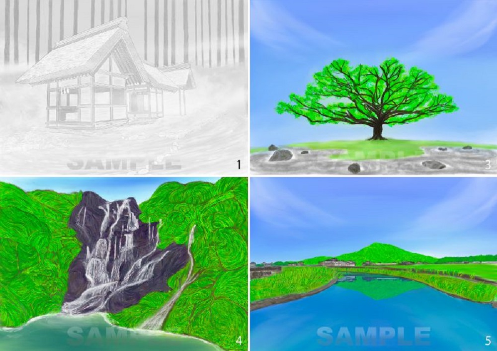 糸島八景画～緑萌える糸島 ～９枚セット