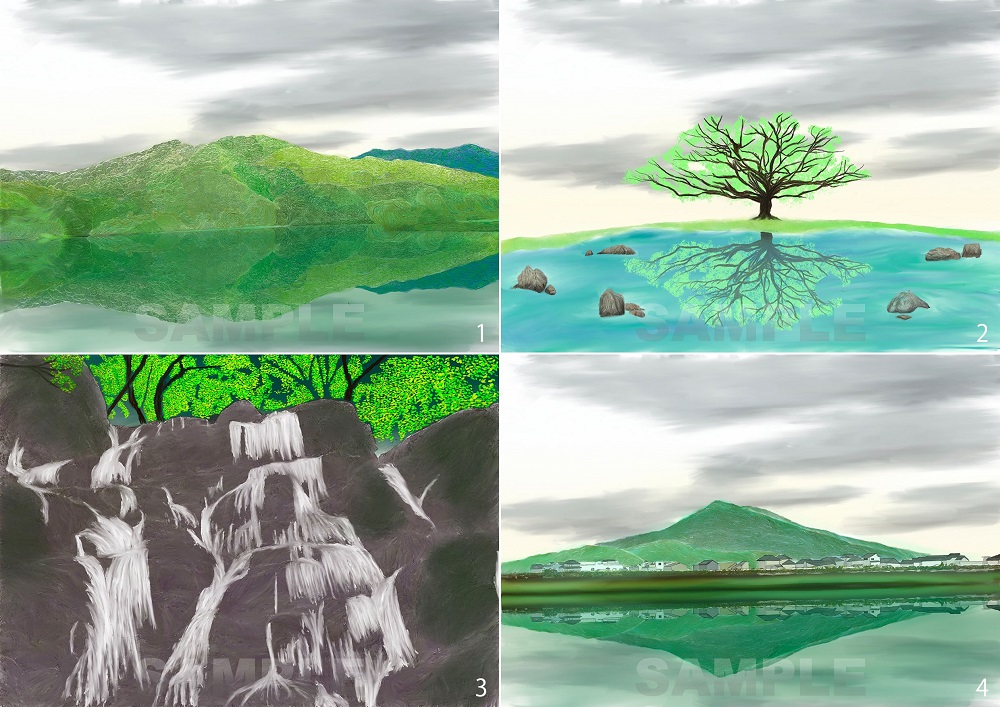 糸島八景画～雨上がりの糸島  ～8枚セット