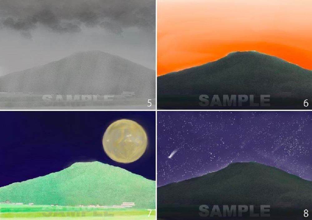 糸島八景画～可也山遠望 ～4枚セット