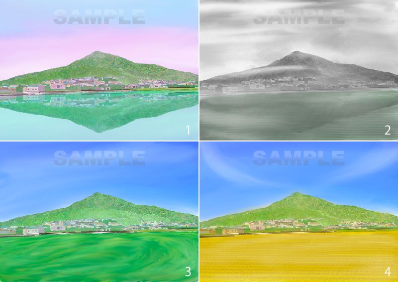 糸島八景画～豊穣の里・可也山～