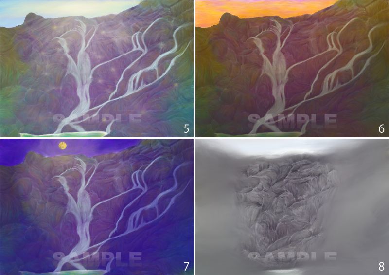 糸島八景画～白糸八相～4枚セット