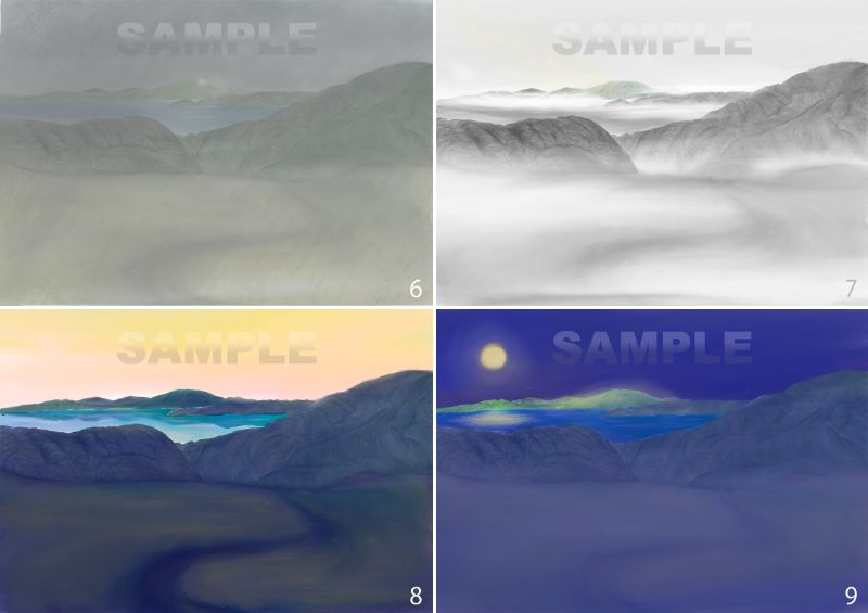 糸島八景画～春の兆し・可也山を望む～4枚セット